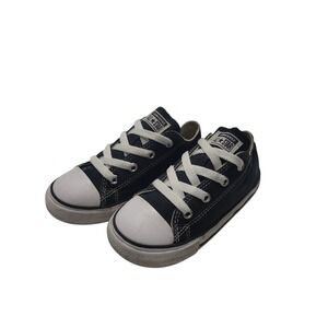 Converse Chuck Taylor All Star Low Top Black Shoes Toddler Kids Boy Girl Size 10